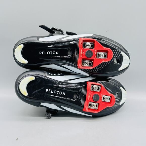 Peloton Shoes Womens 9 Black Red Cycling Look Delta Clipless Cleats Indoor Bike - Picture 10 of 12